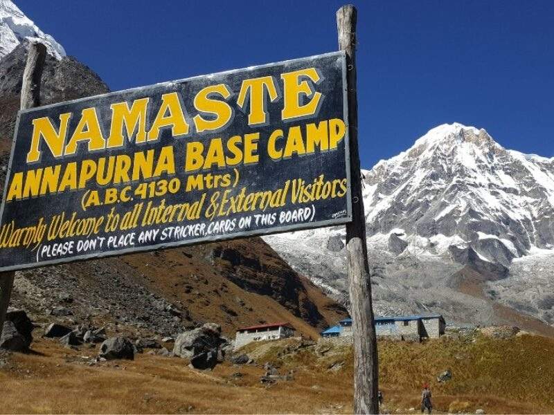 trekking to annapurna base camp